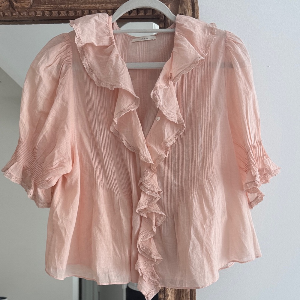 Doen pink henri top size medium